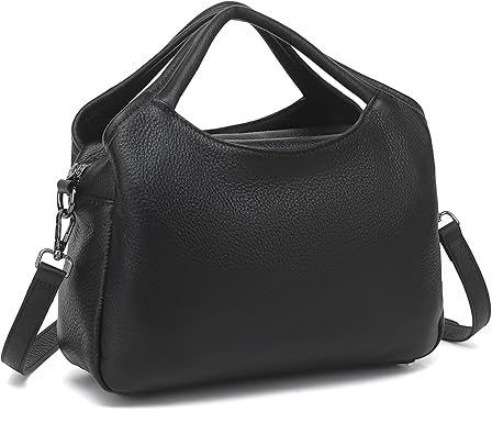 Genuine Leather Purses for Women, Crossbody Shoulder Bags with Top-Handle, Tote Satchel Handbags