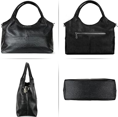 Vegan Leather Purses for Women with Detachable Satchel Strap, Ladies Handbags, Tote Hobo Bags with Top Handle
